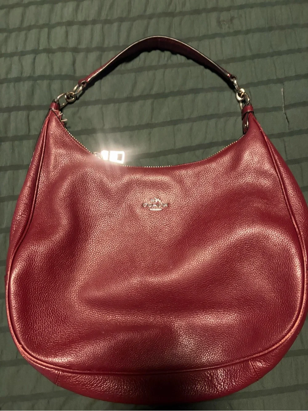Coach Harley Hobo Shoulder Bag in Burgandy